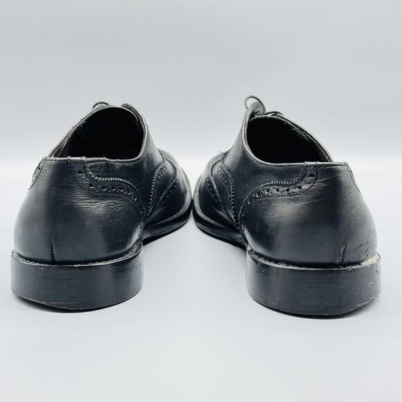To Boot New York Shoes Mens 9 Black Leather Wingtip Oxford Brogue main image 6